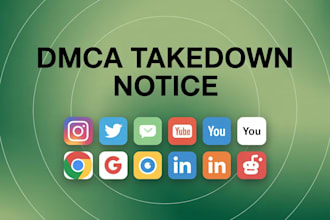 takedown remove facebook instagram tiktok reddit telegram under dmca