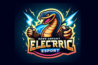 make your electric eel sport mascot logo in just 12 hours