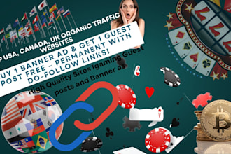 publish igaming article and banner on organic traffic sites