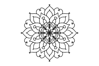 draw custom, simple and easy mandala colouring page for kids