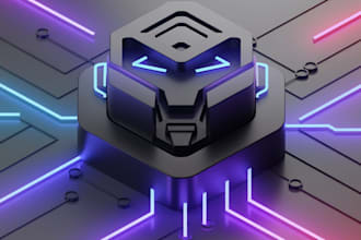 create futuristic ai generated tech logo for your brand
