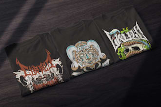 draw detailed illustration, horror and dark artwork