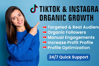 manage and grow your tiktok and instagram followers and engagement organically