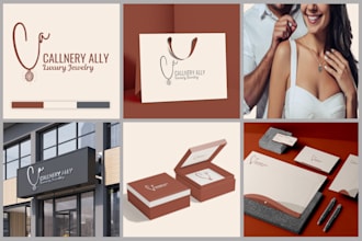 do luxury logo design and brand identity with brand style guide, branding kit