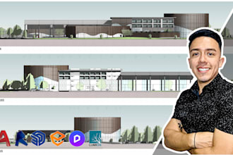 draw architectural plans, sections and 3d views in revit