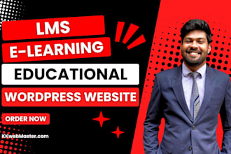 create fully custom elearning, online course, lms wordpress website in 24 hours
