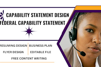 design professional capability statement for your business