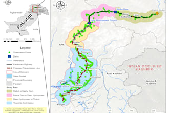 create high quality study area and sampling site maps for research publications