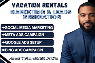 run short term rental leads generation ads on facebook, instagram, and google