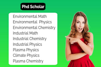 assist in environmental industrial mathematics plasma climate physics chemistry