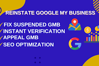 reinstate and fix suspended google my business profile