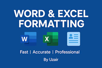 design and format word documents, cvs, reports, and forms