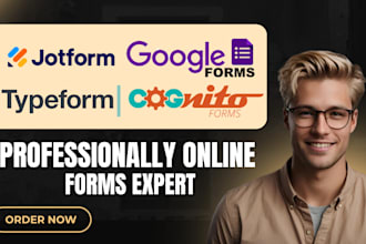 create custom jotform typeform google forms fillable PDF and online survey forms