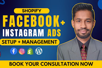 run targeted facebook and meta ads, lead ads, shopify ads for high ROI