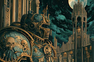 make a awsome warhammer character art illustration