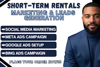 run short term rental leads generation ads on facebook, instagram, and google