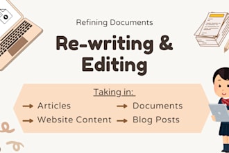rewrite and edit articles to enhance readability and SEO