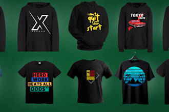 create trendy and custom t shirt designs for your brand