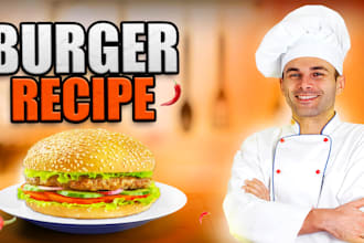 design eye catching and modern thumbnails for cooking videos