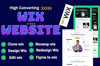 covert, clone, figma to wix, revamp wix, redesign wix website landing page