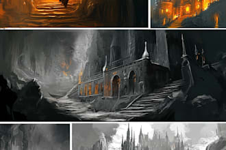 agency will draw environment concept art and backgrounds for your ideas