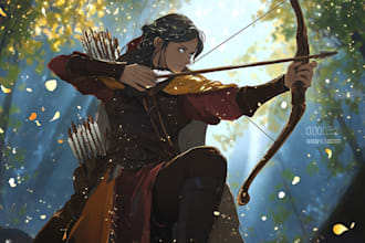 draw a fantasy character for dnd or similar