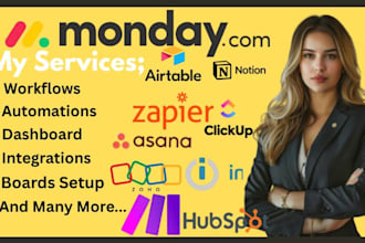 setup monday monday crm clickup trello asana ghl monday com notion template