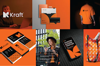 design minimalist logo with brand style guide brand identity and branding kit