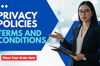 draft professional legal contract, terms and conditions, and privacy policy