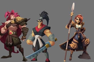 design a stylized 3d low poly modelling character for games or retro animation