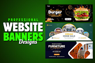 design professional website banner, header, slider, cover
