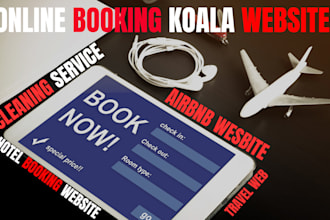 setup booking website cleaning service website hotel booking website airbnb site