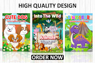 create engaging kids coloring book cover and interior design for amazon KDP