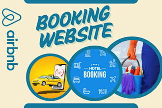 build airbnb rental cleaning service taxi booking website or landing page