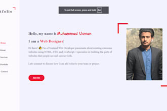 create a modern or personal portfolio website