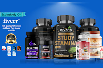 do supplement cbd pouch and box label design