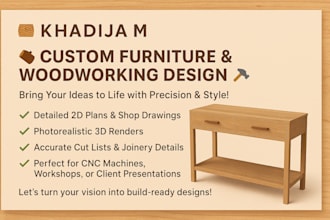 draw and model your furniture and woodworking projects