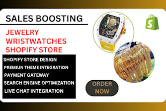 develop a shopify jewelry store site