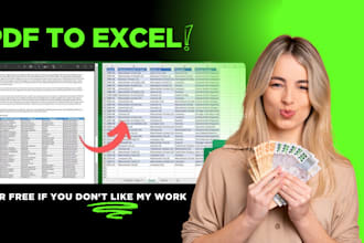 convert pdf to excel, pdf conversion