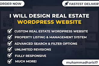 create real estate wordpress website