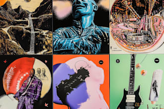 draw detailed album cover, ep, and album art for your band