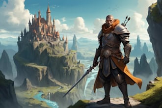 paint a character illustration in a fantasy world