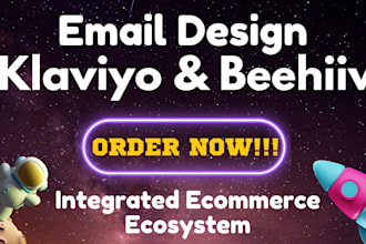 design a conversive email design for klaviyo email flow setup beehiiv newsletter