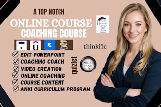 prepare online coaching course anki curriculum program edit ppt maker creation