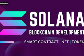 build solana smart contract, solana staking website,  presale website, spl token