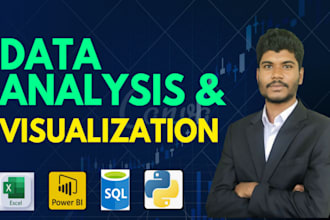 create interactive dashboards, data analysis in excel, power bi, sql
