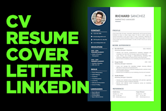 create professional cv resume build cover letter update revamp