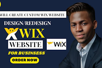 design a fully custom wix website for your business, create wix webite for brand