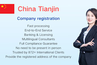 handle your china tianjin company registration and business license
