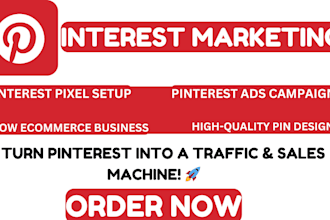 set up pinterest ads, optimize profiles  design pins, board for maximum growth